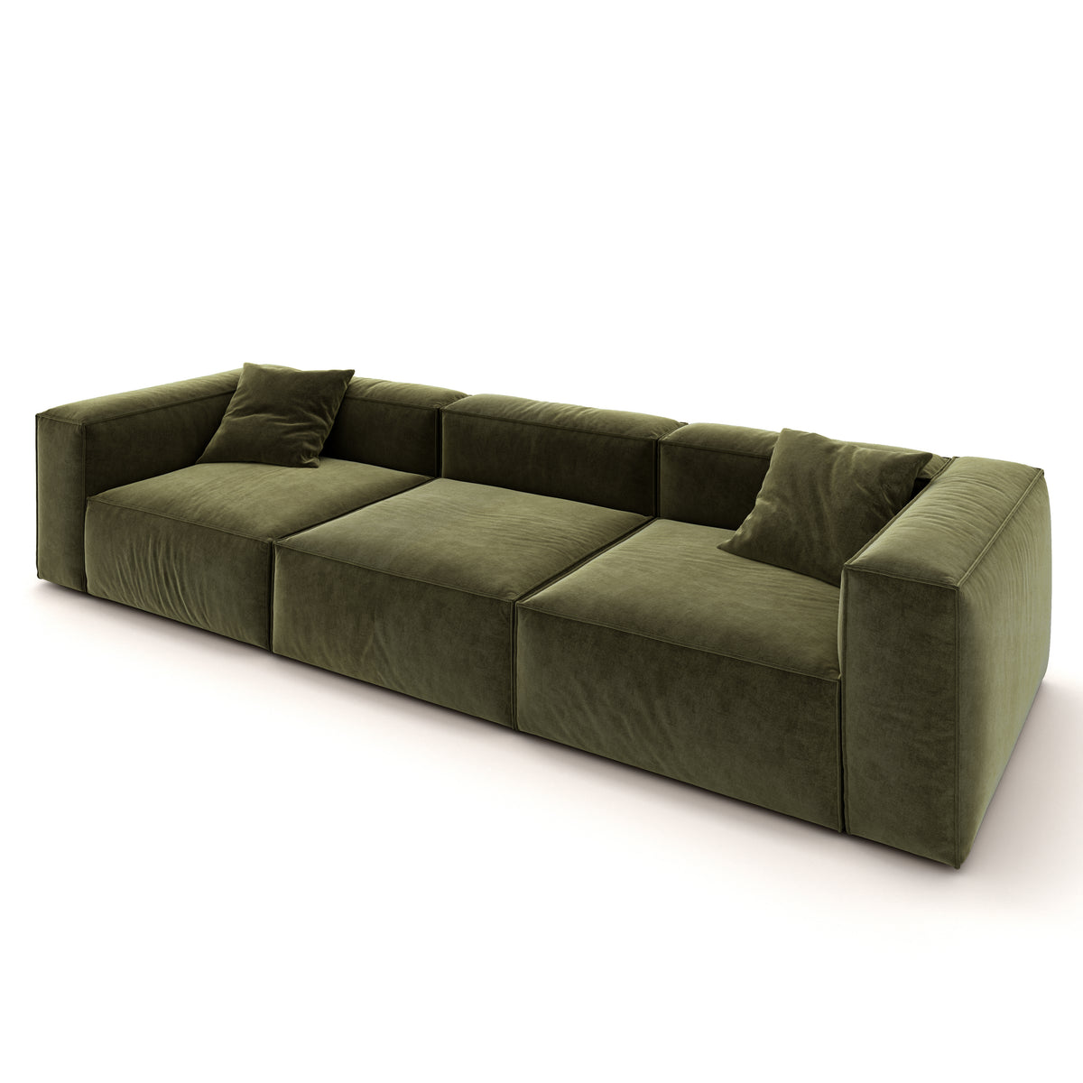 Eleanor Modular Velvet Sofa | Olive