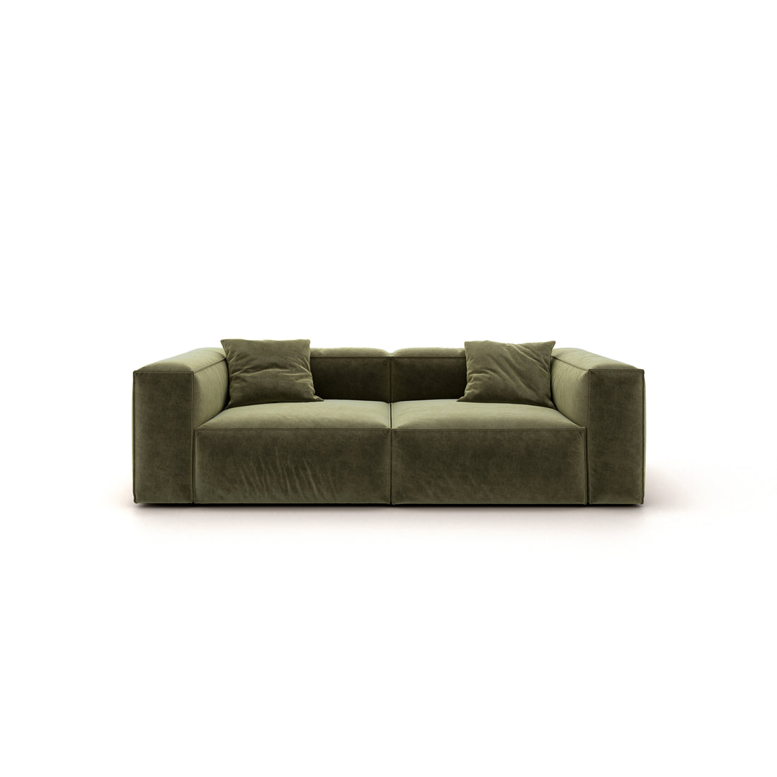 Eleanor Modular Velvet Sofa | Olive