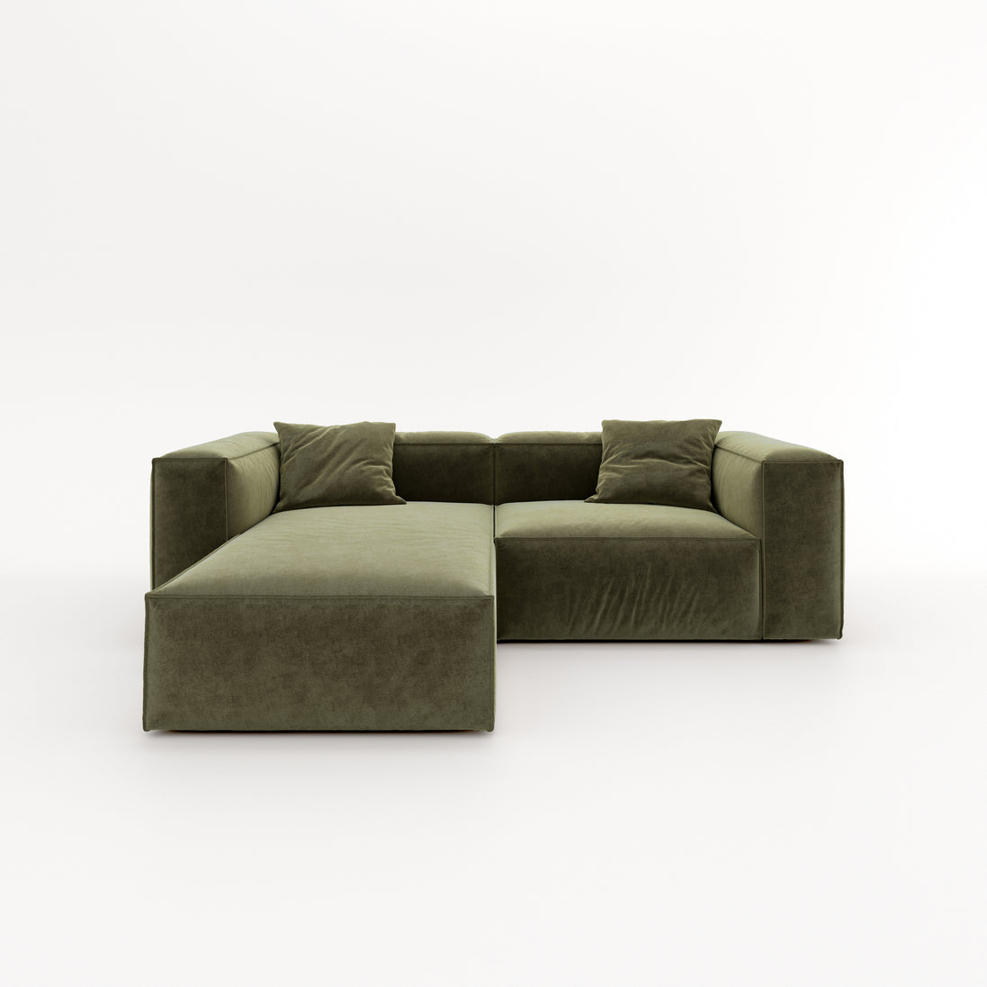 Eleanor Modular Velvet Sofa | Olive