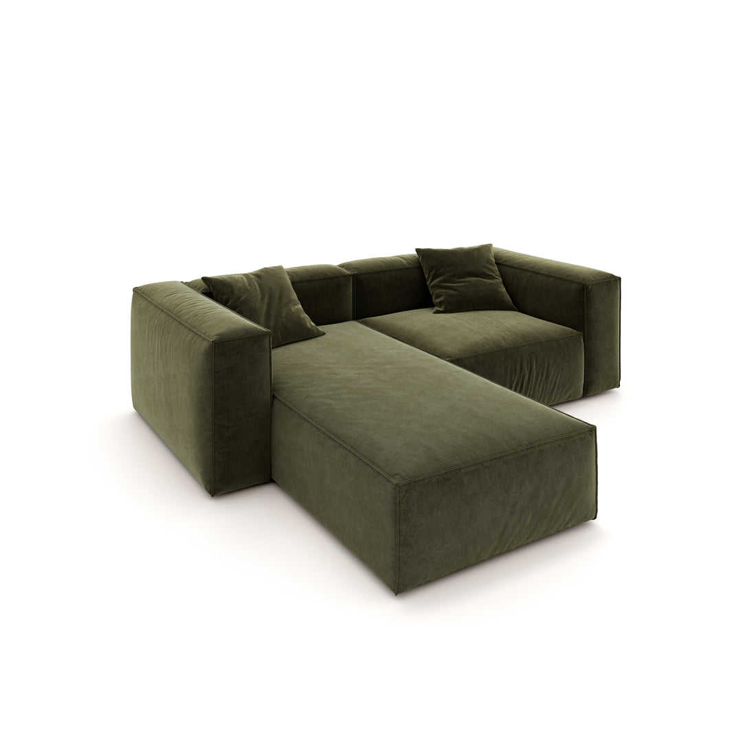 Eleanor Modular Velvet Sofa | Olive