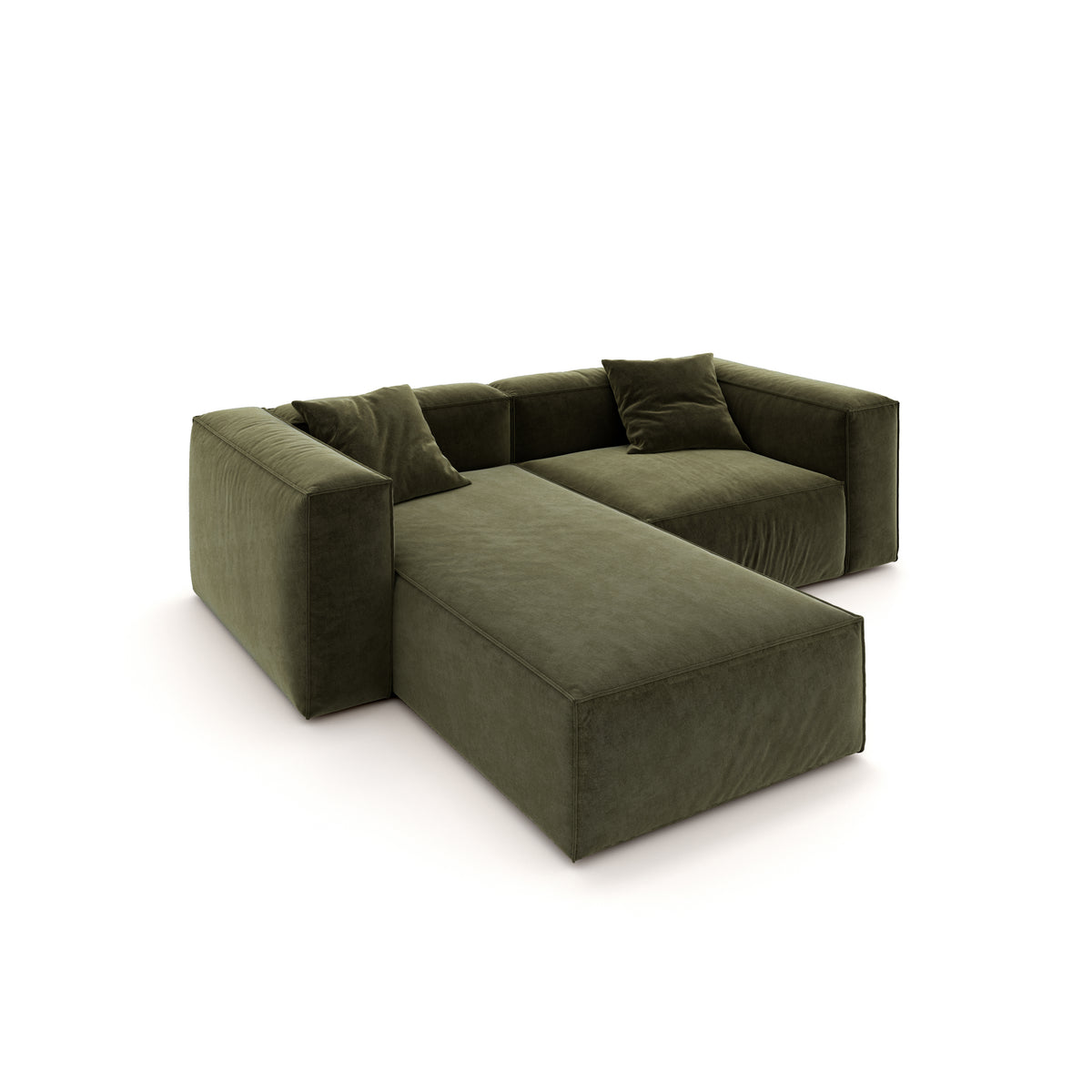 Eleanor Modular Velvet Sofa | Olive