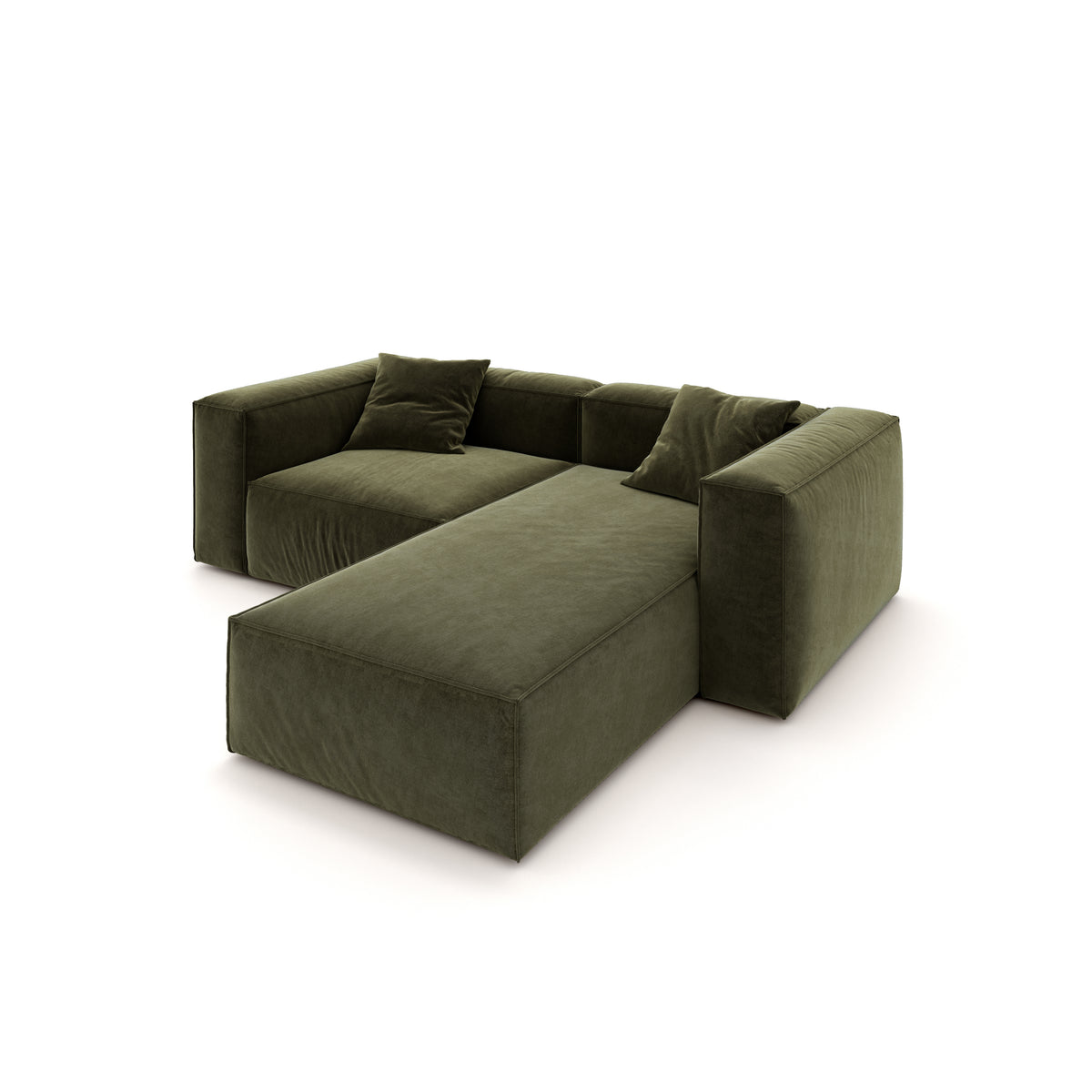 Eleanor Modular Velvet Sofa | Olive