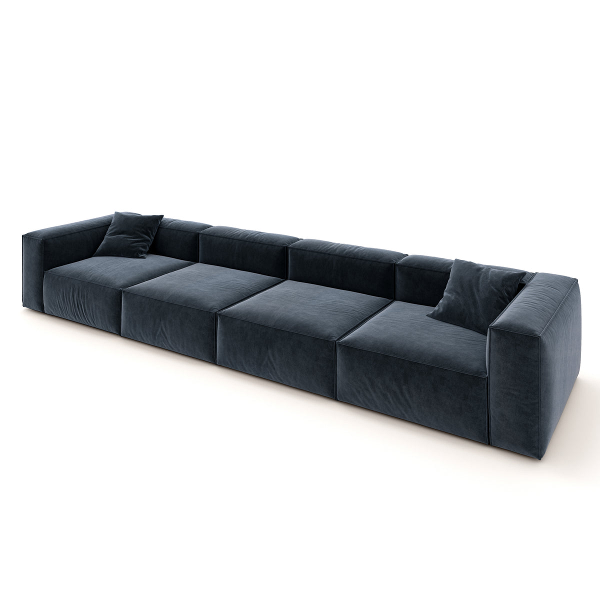Eleanor Modular Velvet Sofa | Oxford Blue