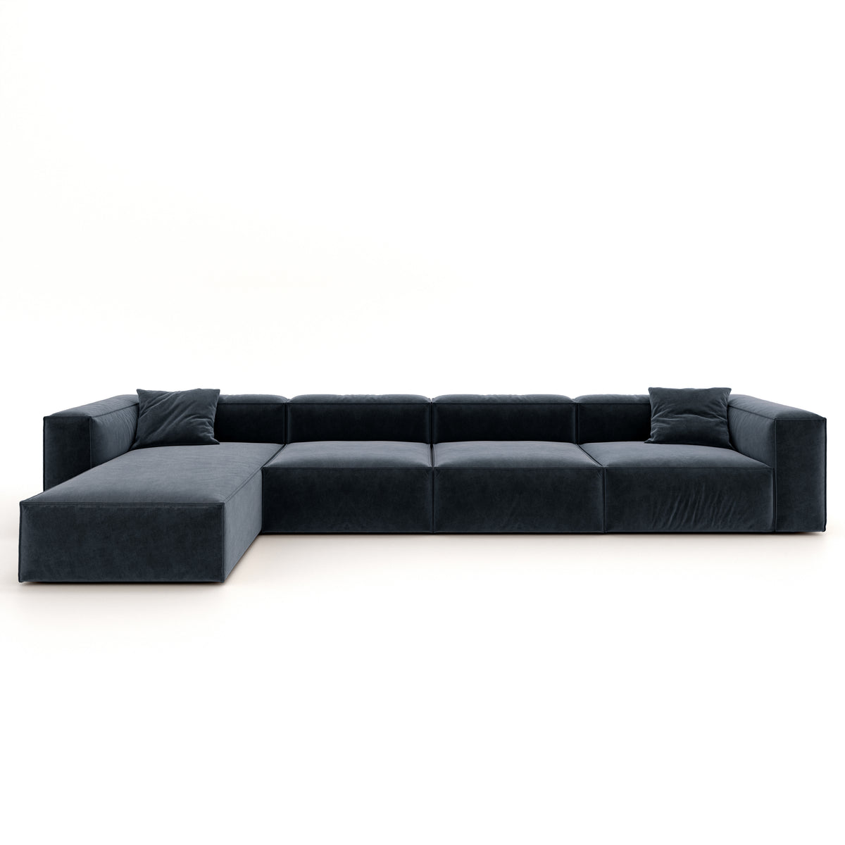 Eleanor Modular Velvet Sofa | Oxford Blue