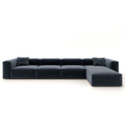 Eleanor Modular Velvet Sofa | Oxford Blue