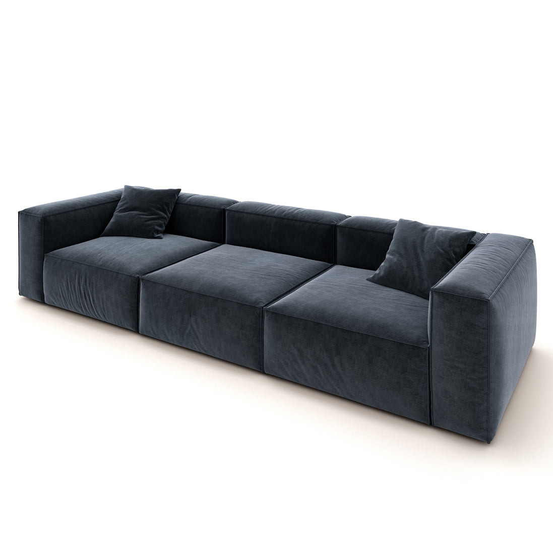 Eleanor Modular Velvet Sofa | Oxford Blue