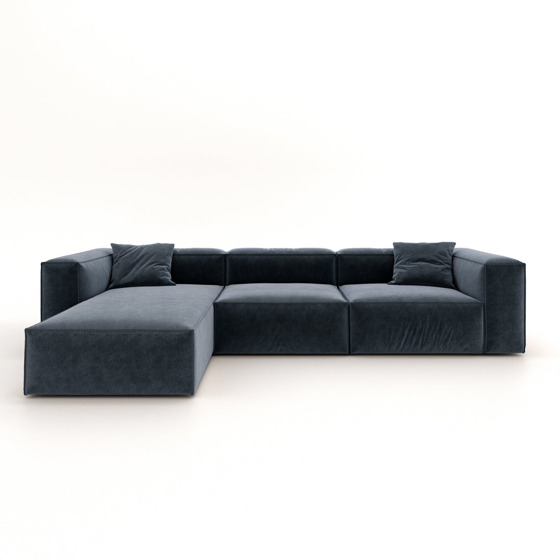Eleanor Modular Velvet Sofa | Oxford Blue