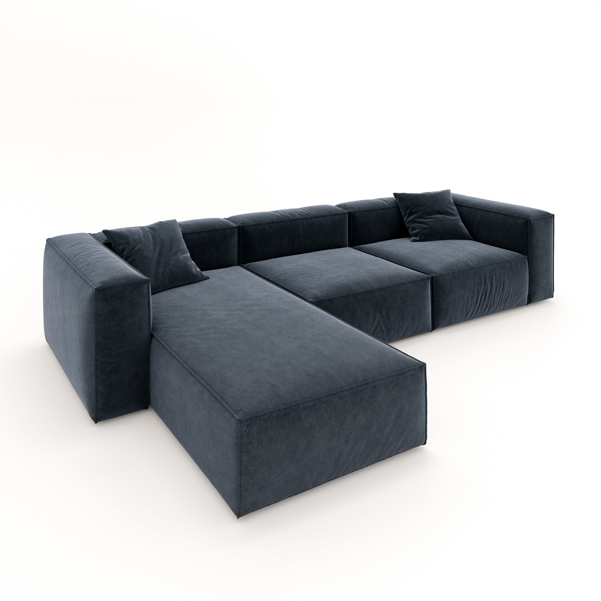 Eleanor Modular Velvet Sofa | Oxford Blue