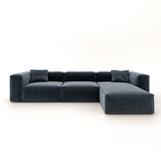 Eleanor Modular Velvet Sofa | Oxford Blue
