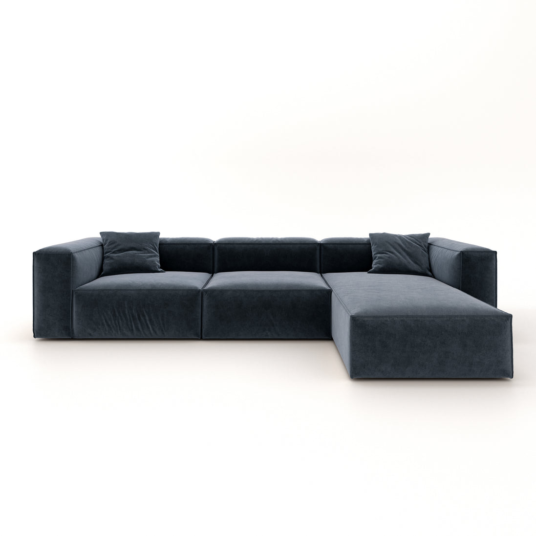 Eleanor Modular Velvet Sofa | Oxford Blue