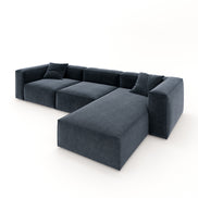 Eleanor Modular Velvet Sofa | Oxford Blue