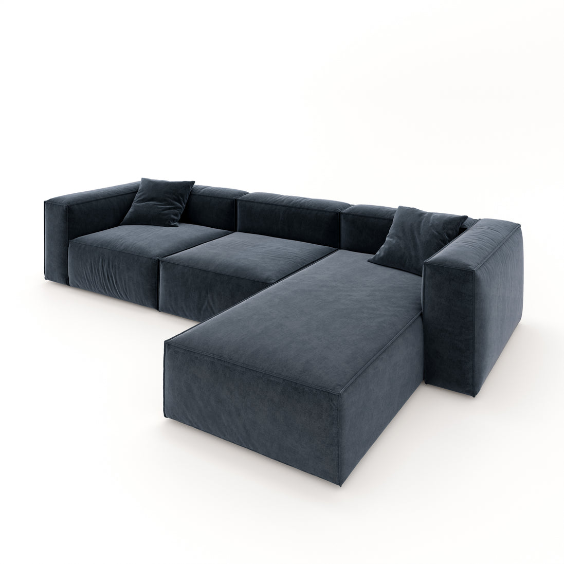 Eleanor Modular Velvet Sofa | Oxford Blue