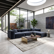 Eleanor Modular Velvet Sofa | Oxford Blue