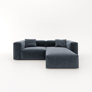 Eleanor Modular Velvet Sofa | Oxford Blue