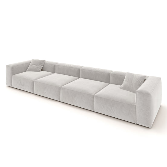 Eleanor Modular Velvet Sofa | Pearl