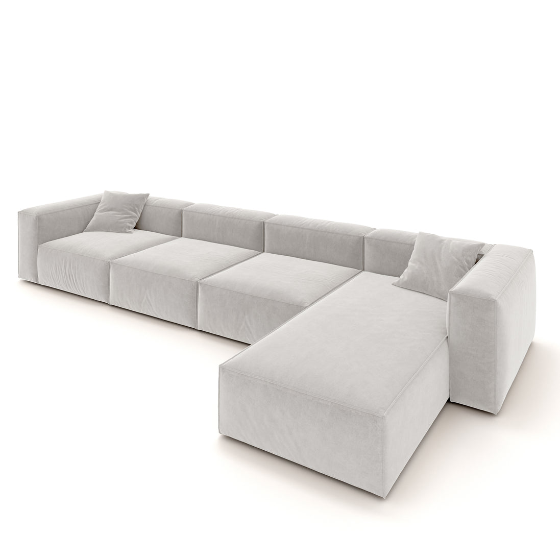 Eleanor Modular Velvet Sofa | Pearl