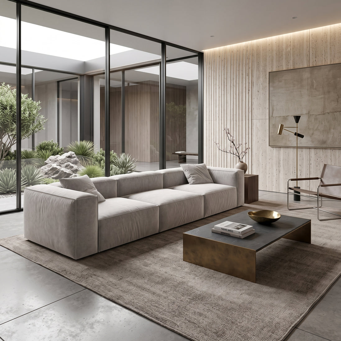 Eleanor Modular Velvet Sofa | Pearl