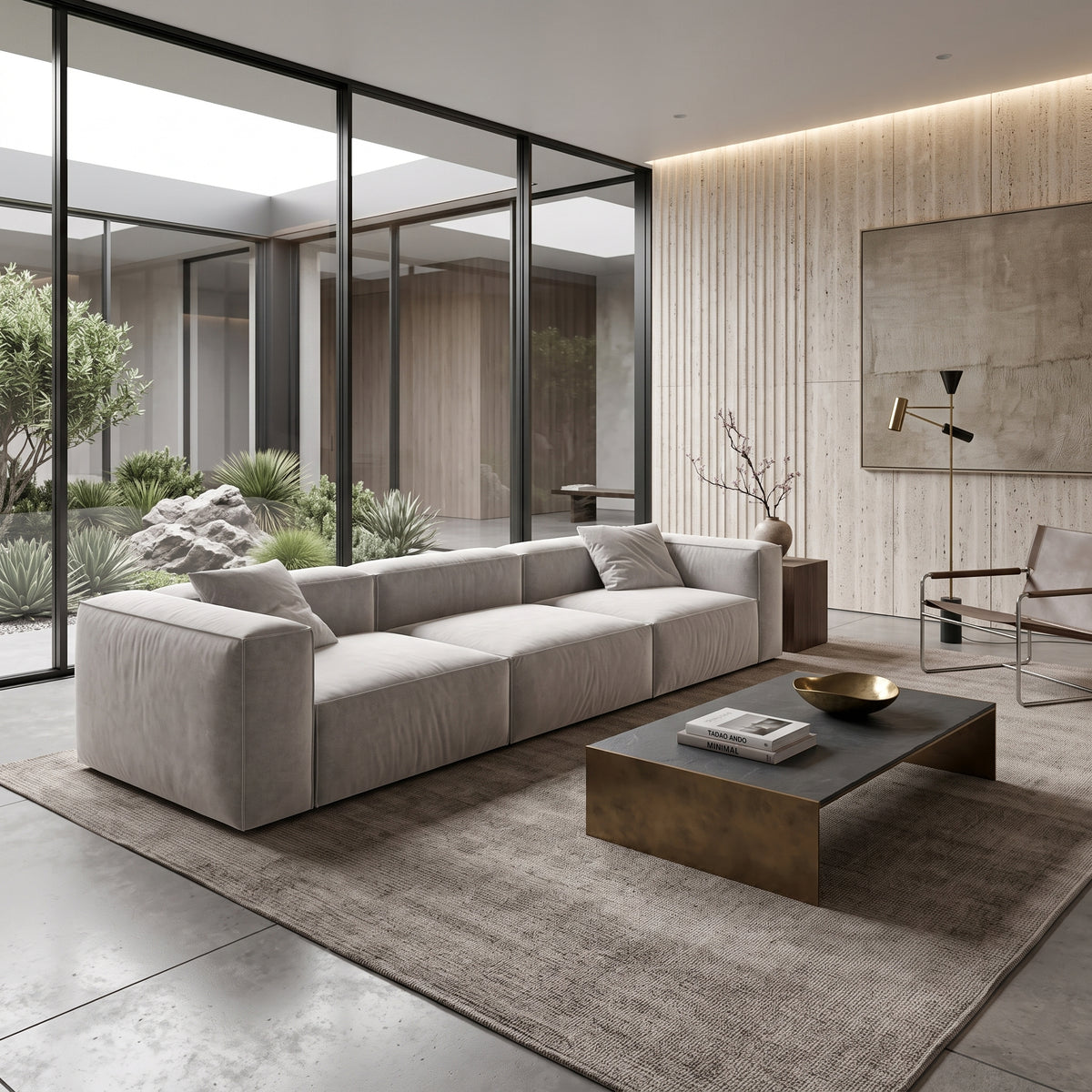 Eleanor Modular Velvet Sofa | Pearl