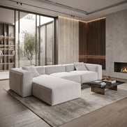 Eleanor Modular Velvet Sofa | Pearl