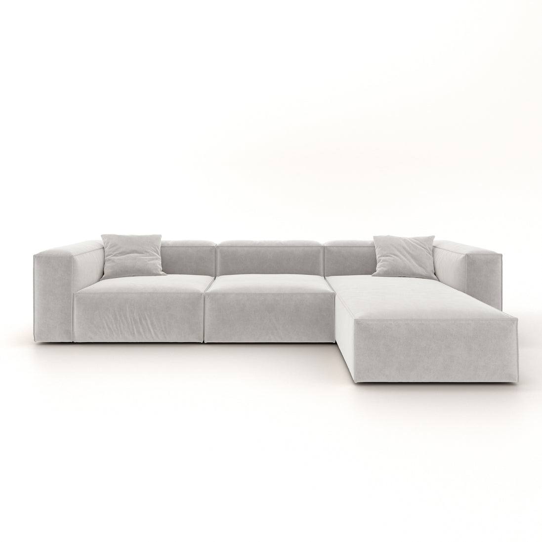 Eleanor Modular Velvet Sofa | Pearl