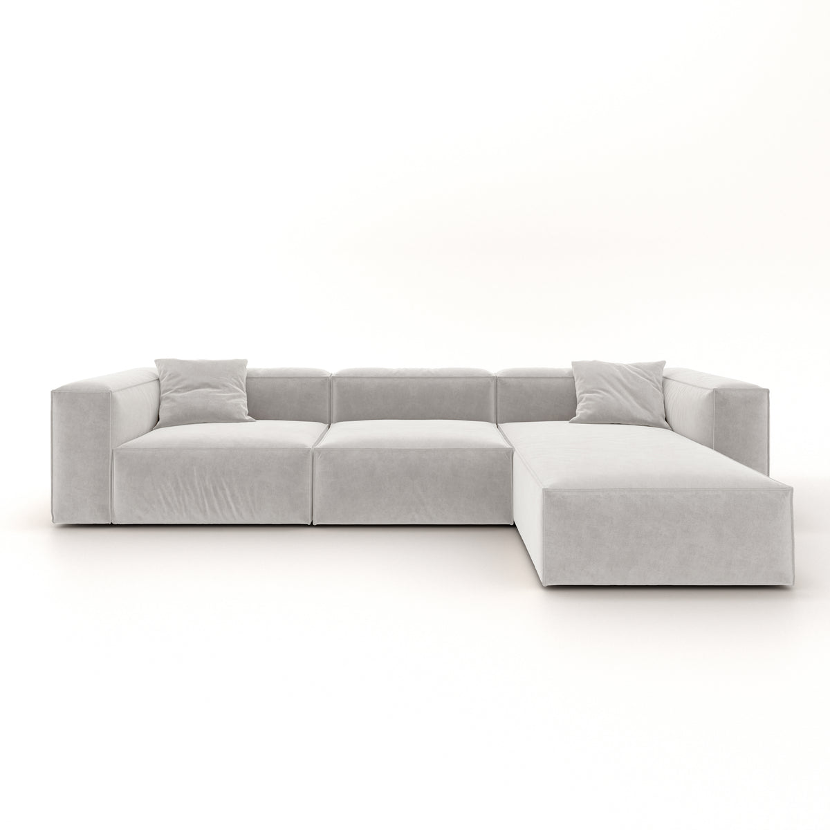 Eleanor Modular Velvet Sofa | Pearl