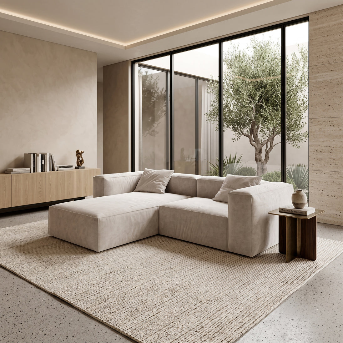 Eleanor Modular Velvet Sofa | Pearl