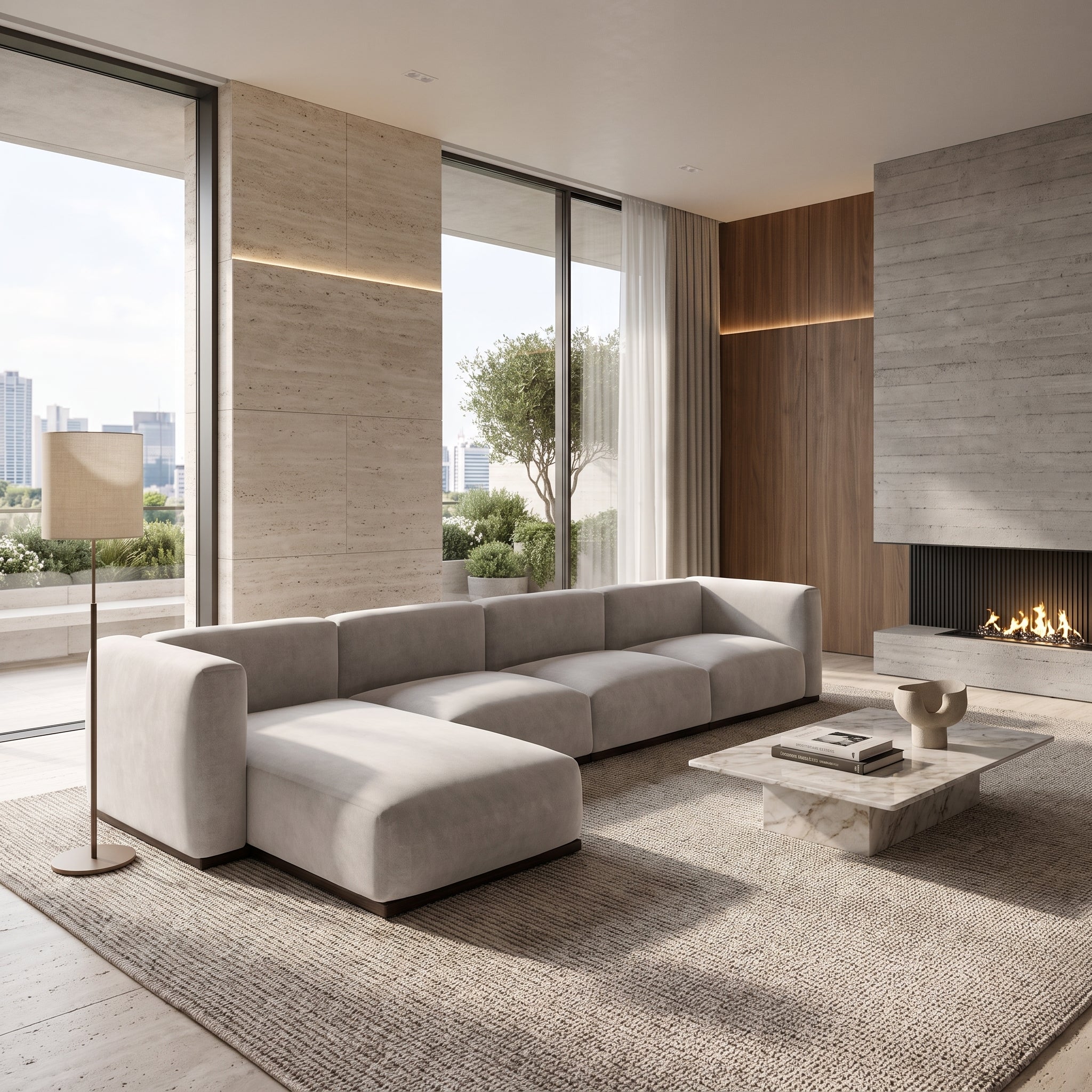 Charlotte Modular Sofa-Pearl